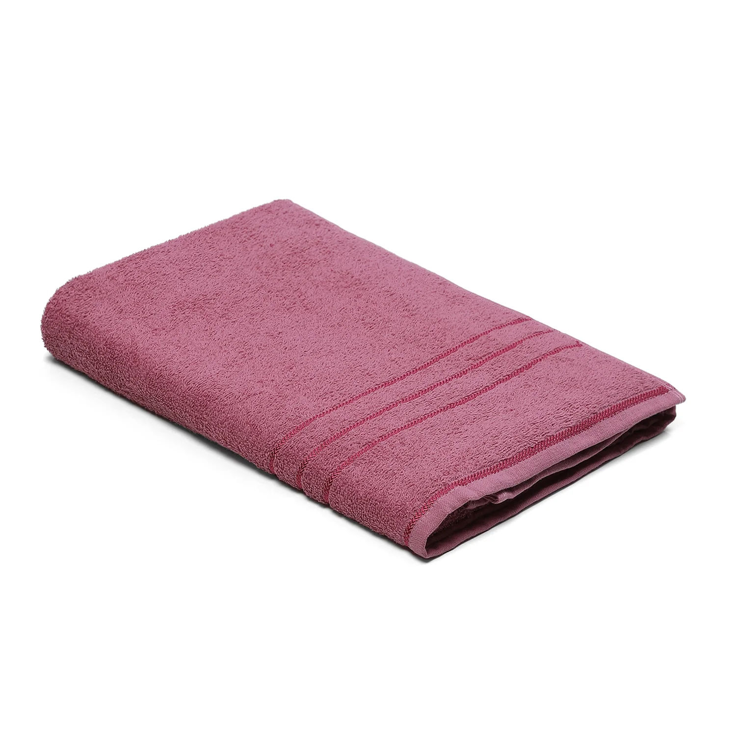 Pink Cotton 350 GSM Bath Towel - Image 2