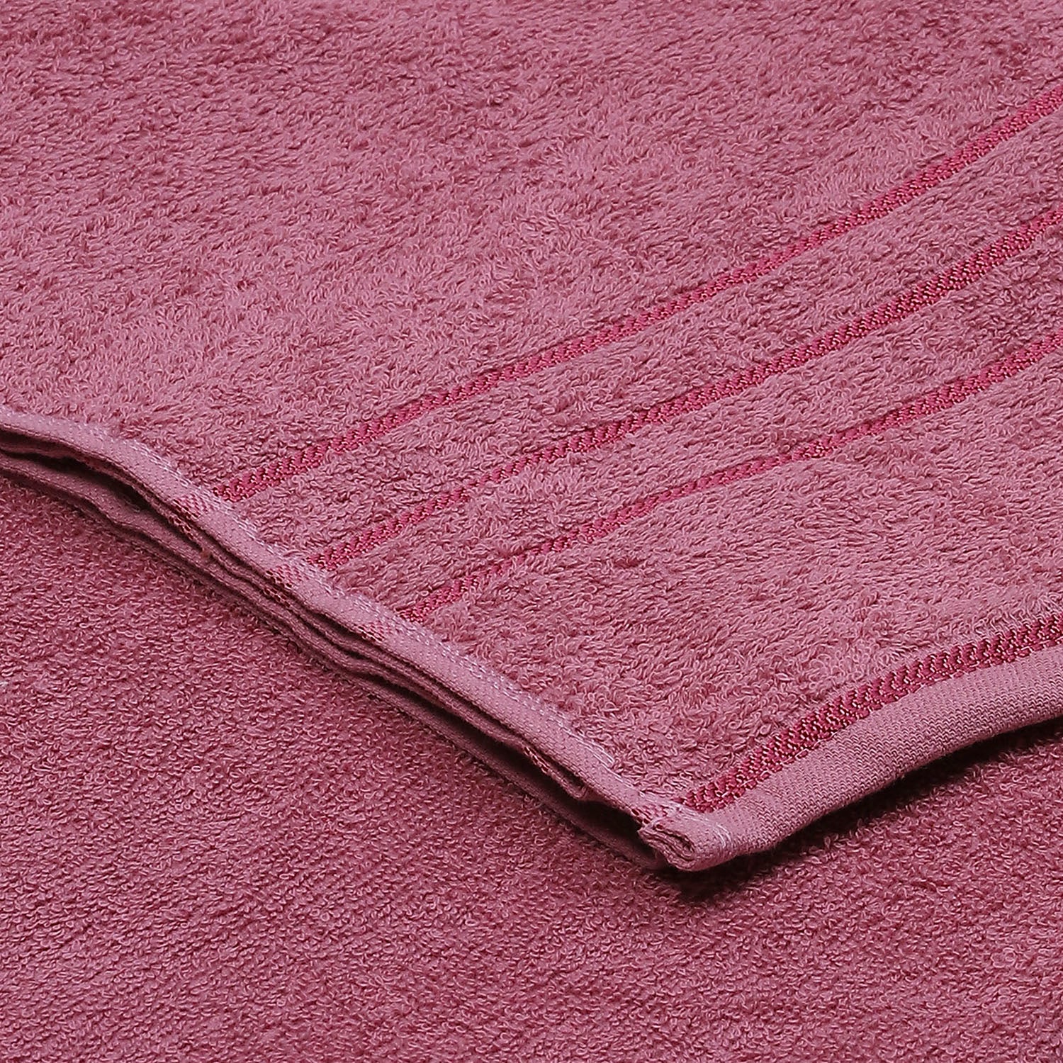 Pink Cotton 350 GSM Bath Towel - Image 3
