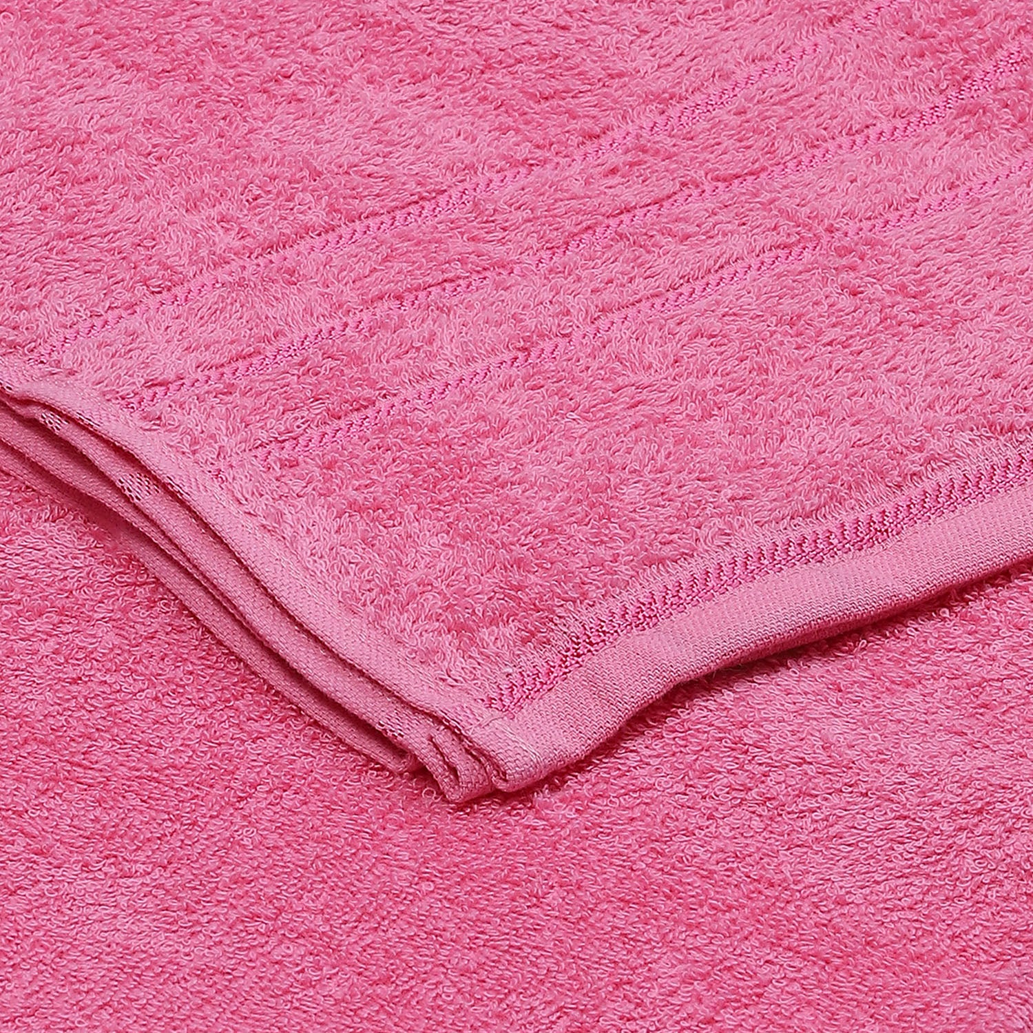 Pink Cotton 350 GSM Bath Towel - Image 3