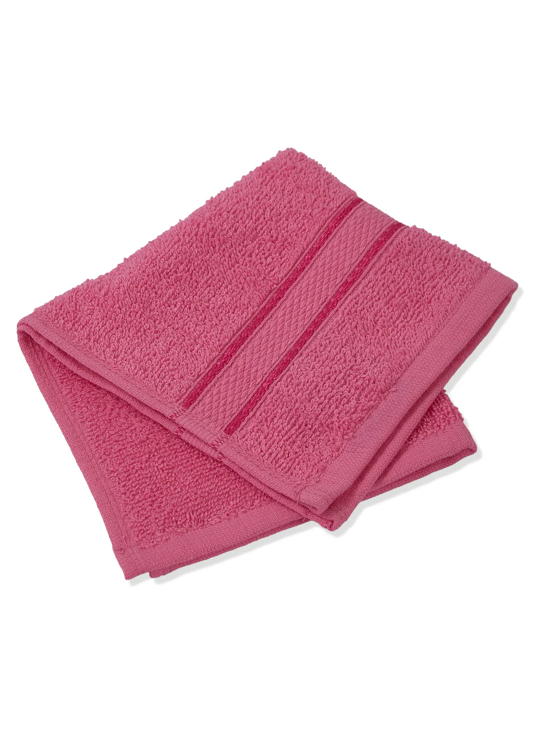 Pink Pure Cotton Solid 400 GSM Face Towel 4 Pc Set (Jasper Collection) - Image 3