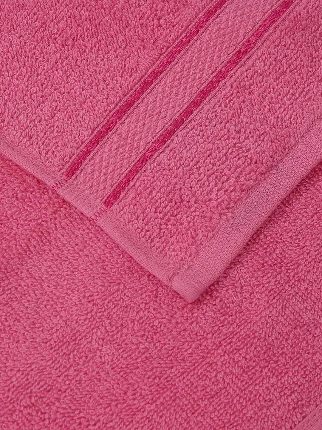 Pink Pure Cotton Solid 400 GSM Face Towel 4 Pc Set (Jasper Collection) - Image 6