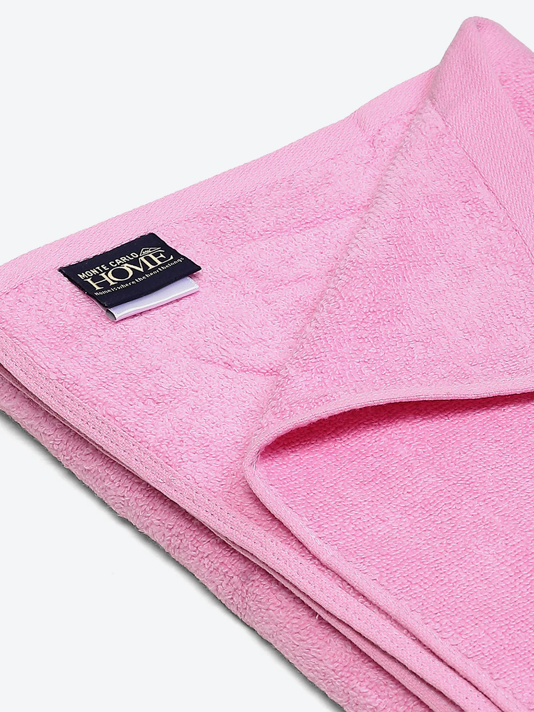 Pink Solid Pure Cotton 350 GSM Bath Towel (Oslo) - Image 4