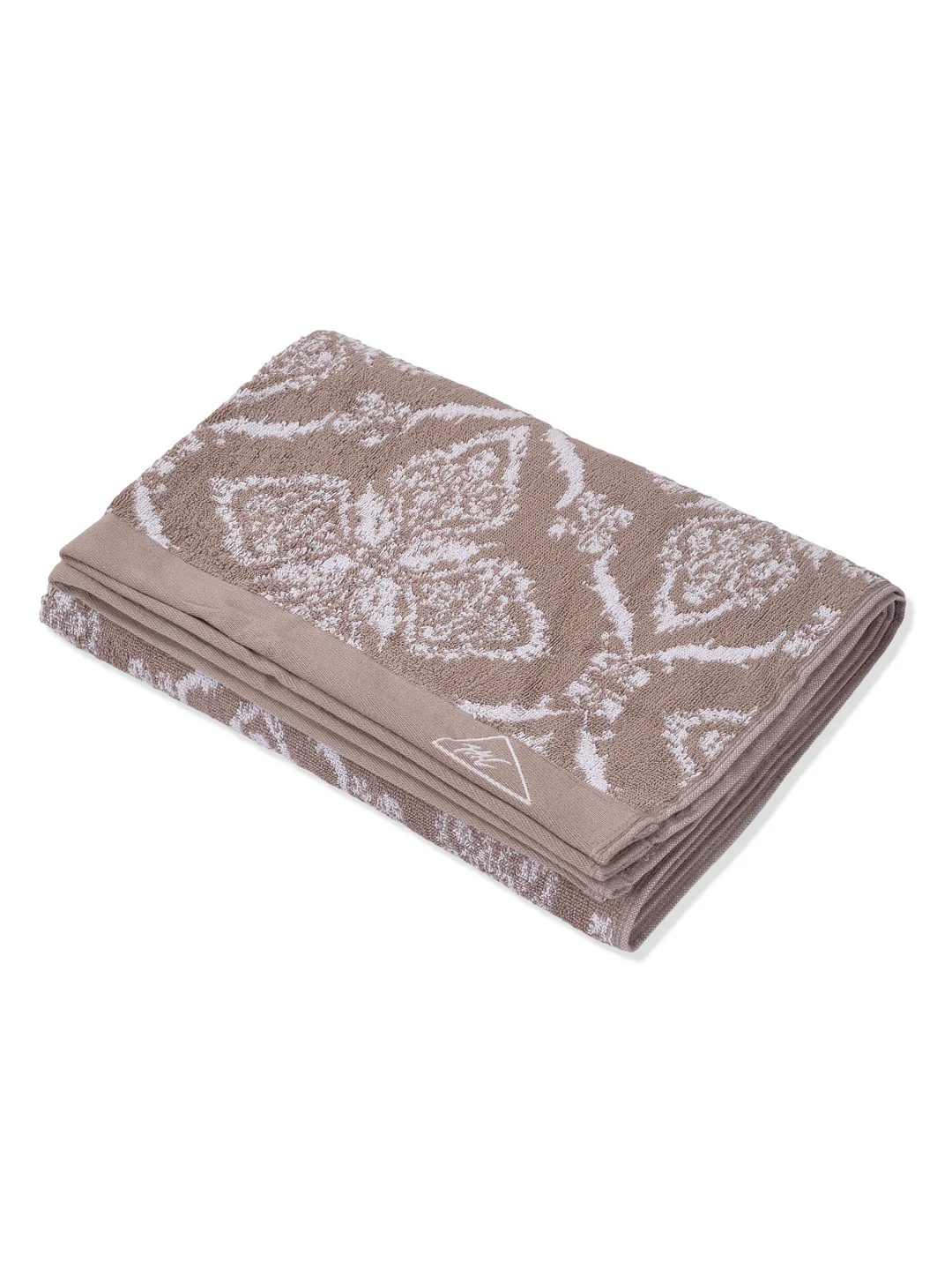 Premium Beige 100% Cotton Self Design 525 GSM Bath Towel Santorini 1 Pc Pvc Pack - Image 4