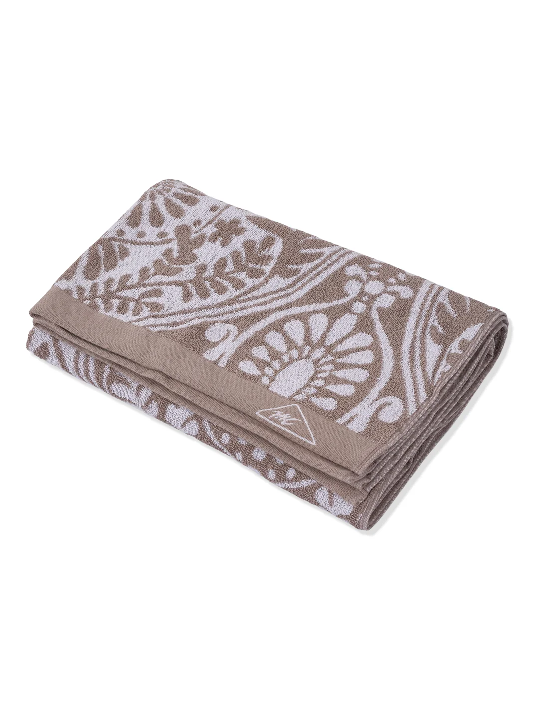 Premium Beige 100% Cotton Self Design 525 GSM Bath Towel Santorini 1 Pc Pvc Pack - Image 4