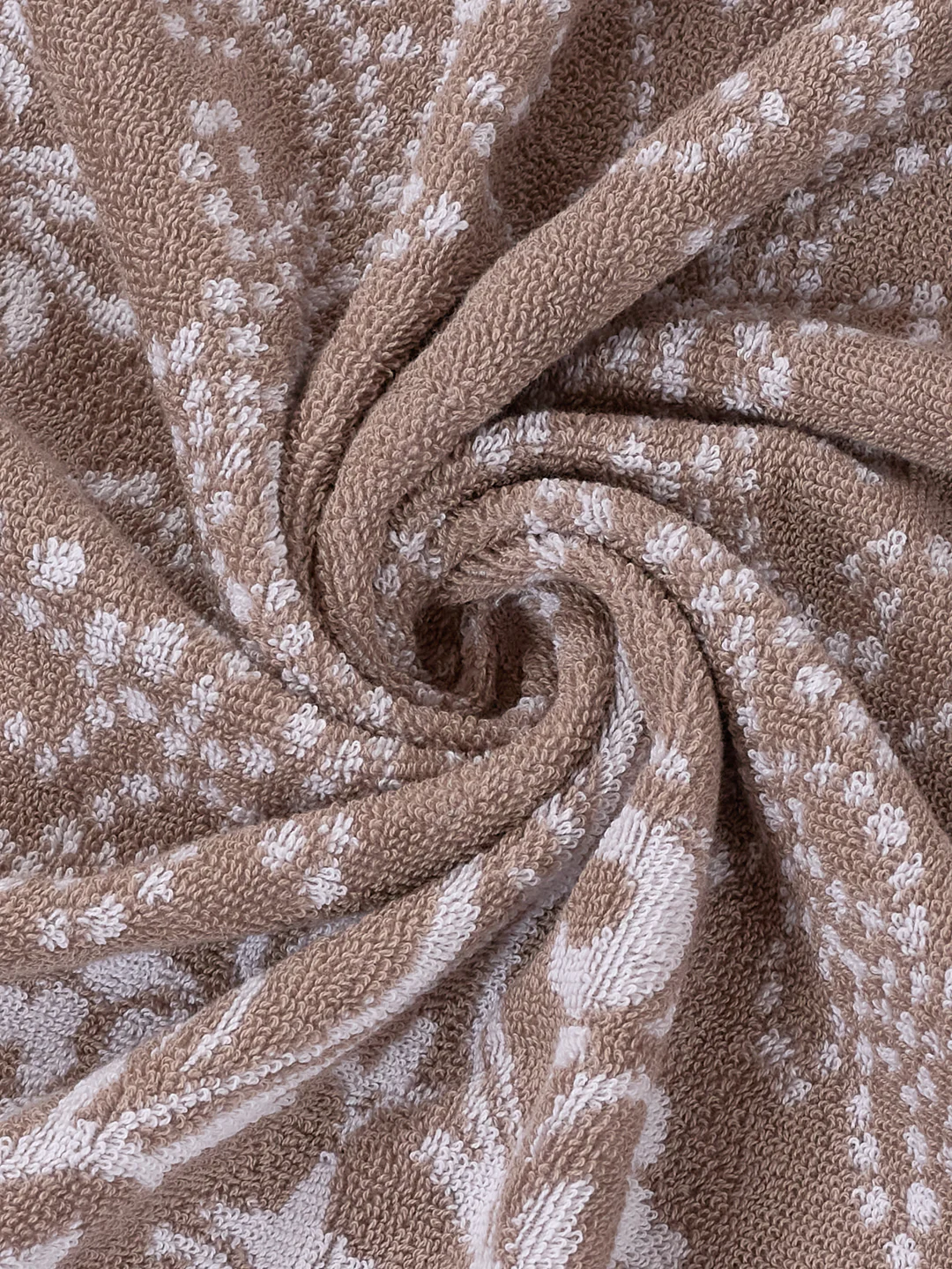 Premium Beige 100% Cotton Self Design 525 GSM Bath Towel Santorini 1 Pc Pvc Pack - Image 7
