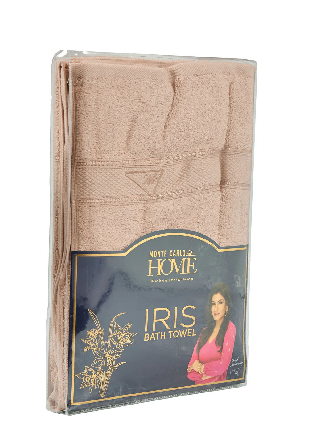 Premium Beige 100% Cotton Solid 525 GSM Bath Towel Iris 1 Pc Pvc Pack - Image 9