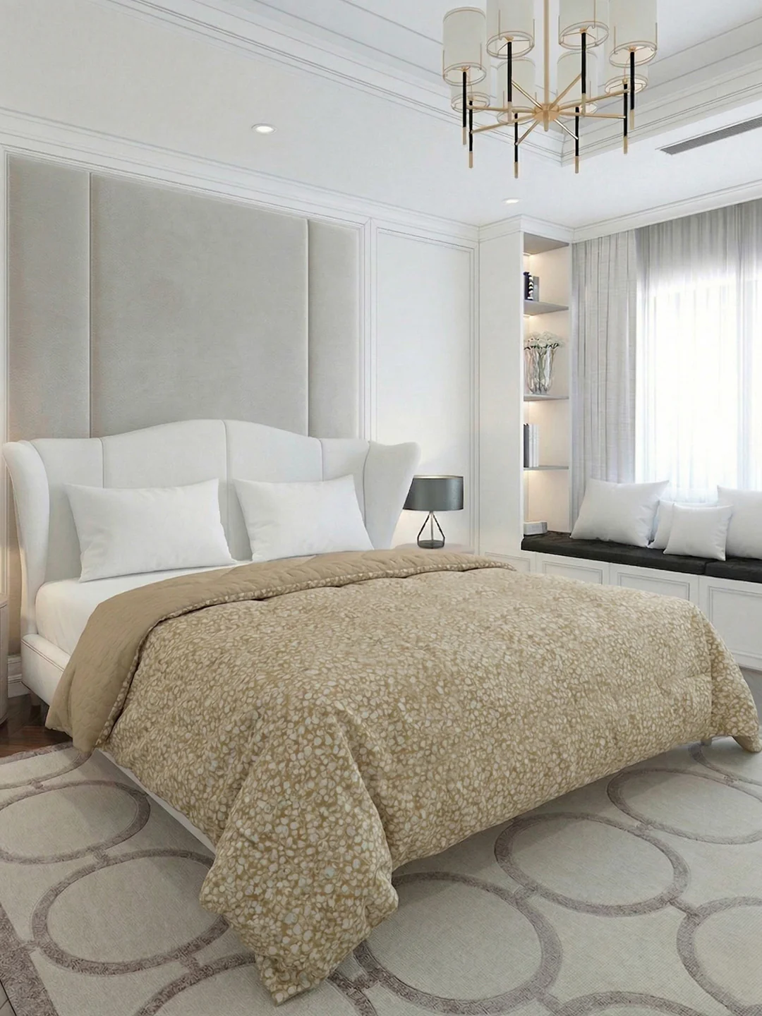 Premium Checked Double Bed 3 Ply 200 GSM Comforter Cozy Flannel Collection Weight 2.8 kg - Image 2