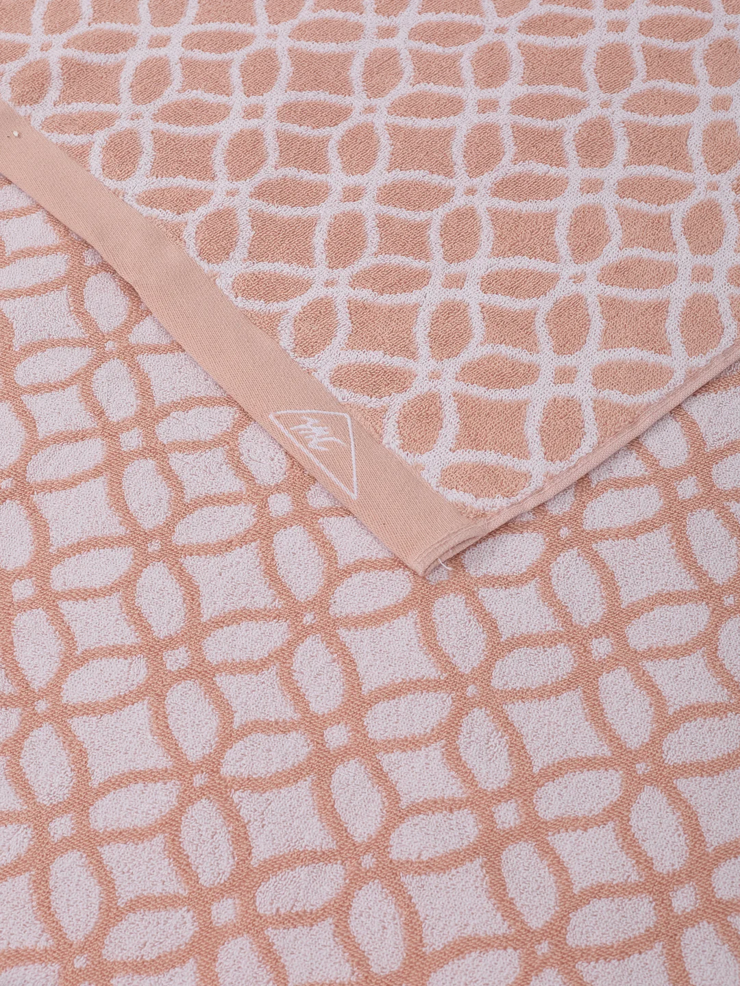 Premium Dusty Rose 100% Cotton Self Design 525 GSM Bath Towel Santorini 1 Pc Pvc Pack - Image 6