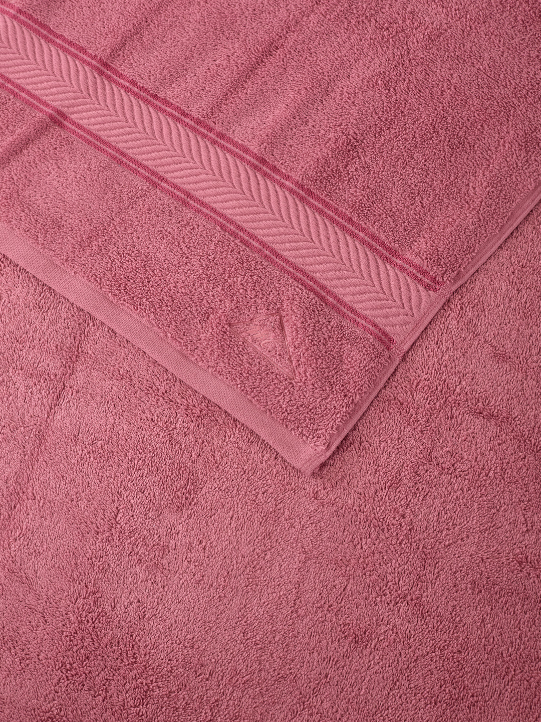 Premium Dusty Rose 100% Cotton Solid 525 GSM Bath Towel Amber 1 Pc Pvc Pack - Image 6