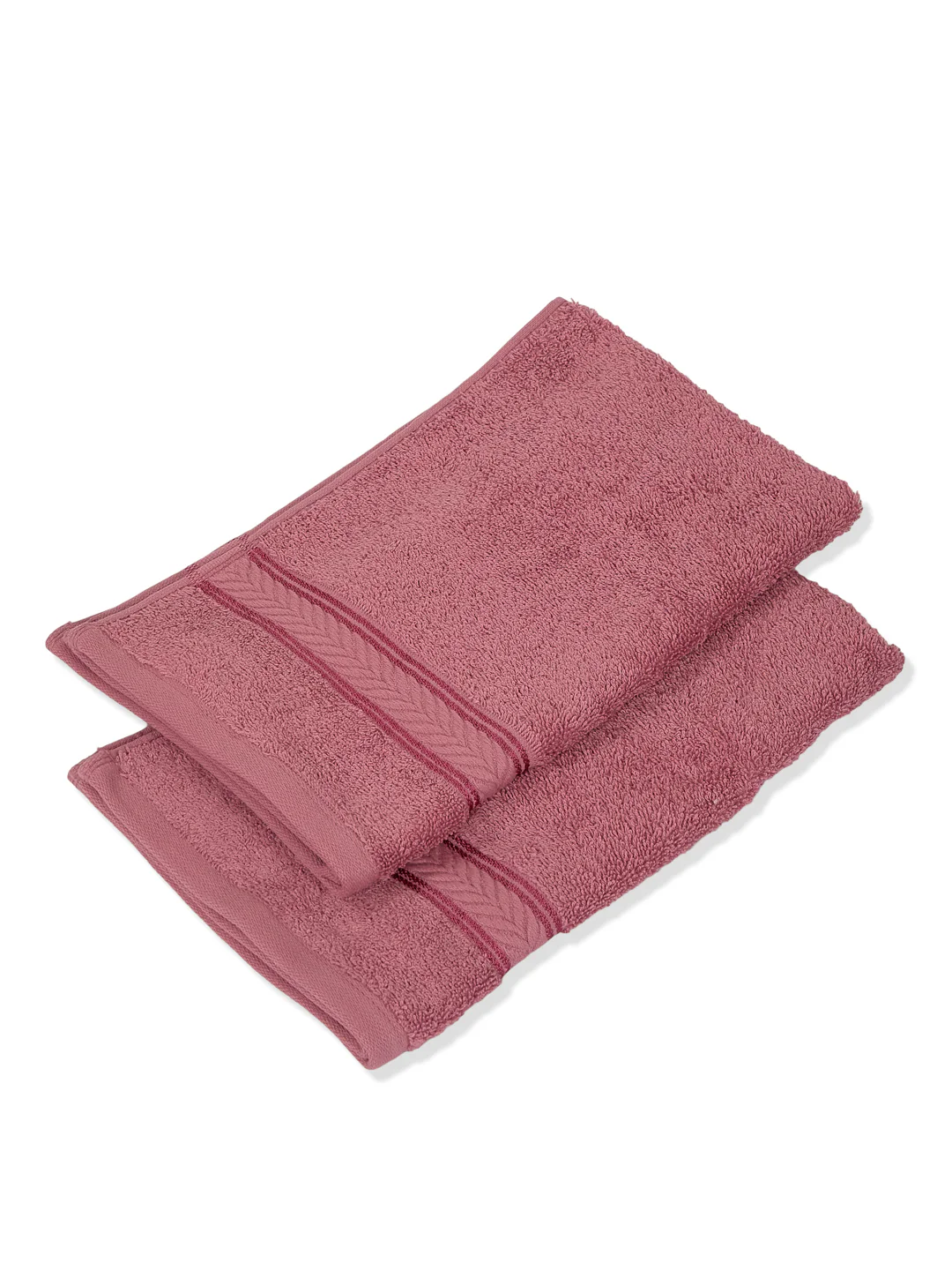 Premium Dusty Rose 100% Cotton Solid 525 GSM Hand Towel Amber 2 Pc Set Pvc Pack - Image 6