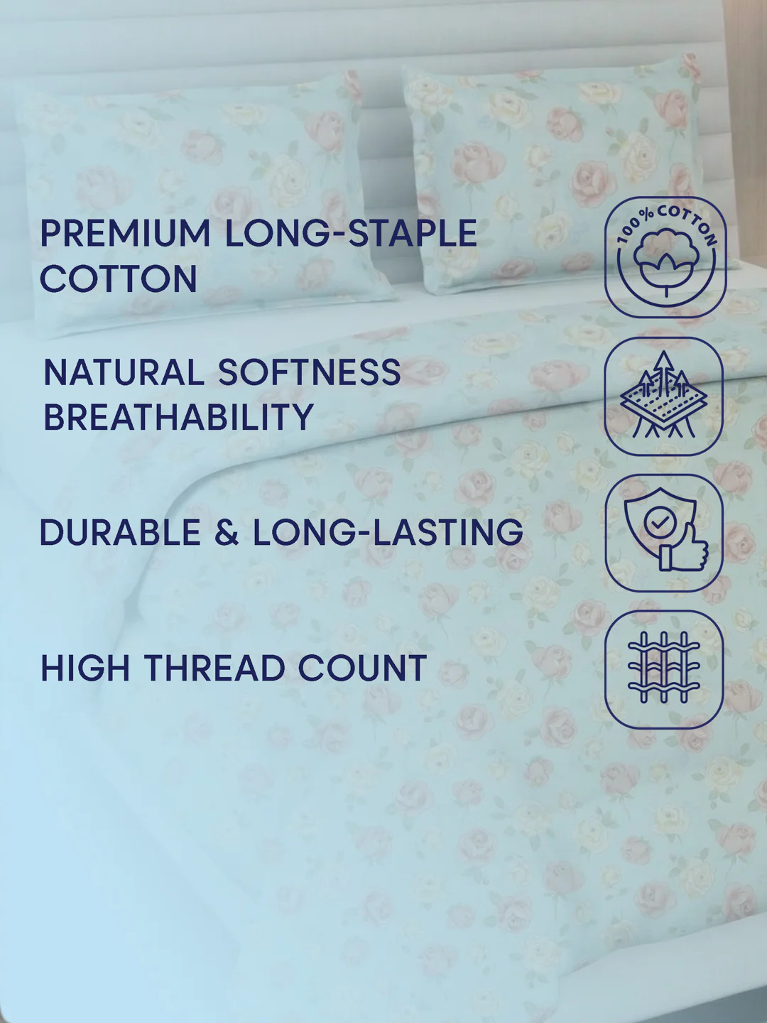 Premium Floral Print Double Bed 3 Ply 100 GSM Comforter Classique Warm Hug Collection Weight 2.5 kg - Image 11