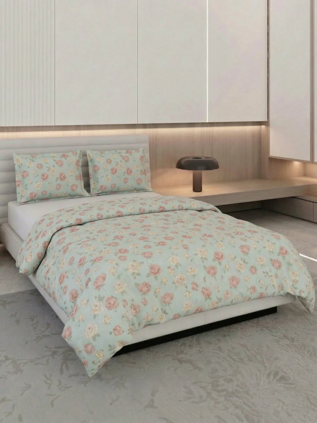 Premium Floral Print Double Bed 3 Ply 100 GSM Comforter Classique Warm Hug Collection Weight 2.5 kg - Image 2