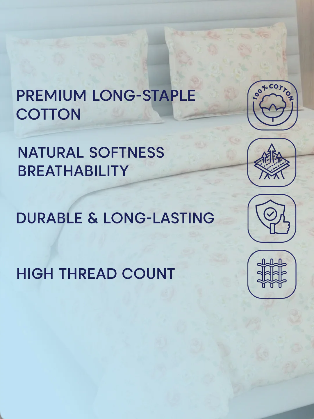 Premium Floral Print Double Bed 3 Ply 100 GSM Comforter Classique Warm Hug Collection Weight 2.5 kg - Image 12