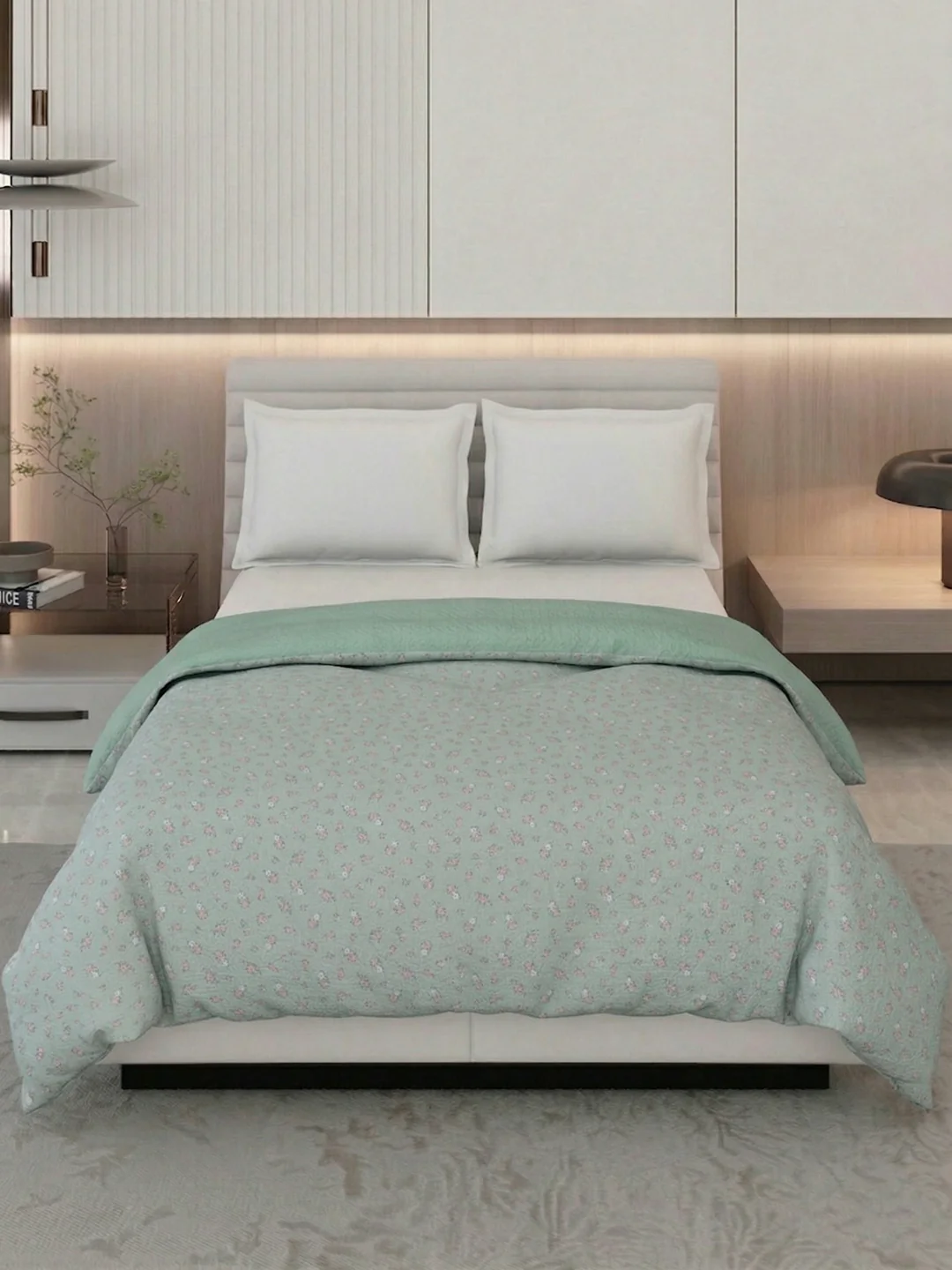 Premium Floral Print King Size 3 Ply 90 GSM Comforter Comfort Collection Weight 2.3 kg - Image 3