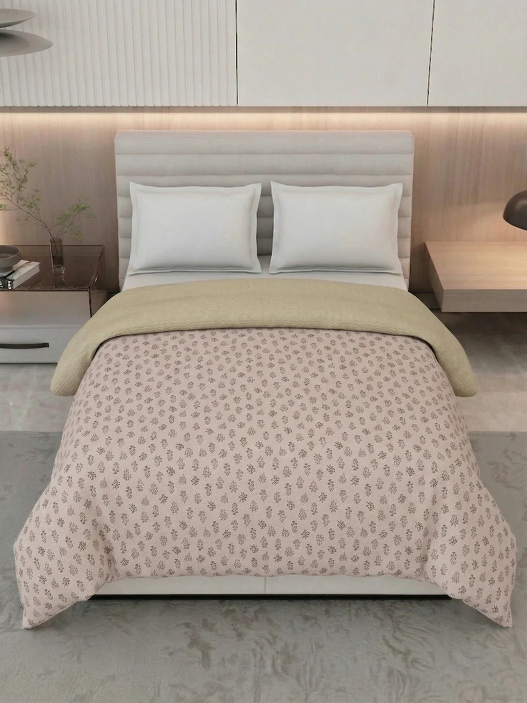 Premium Floral Print King Size 3 Ply 90 GSM Comforter Comfort Collection Weight 2.3 kg - Image 4