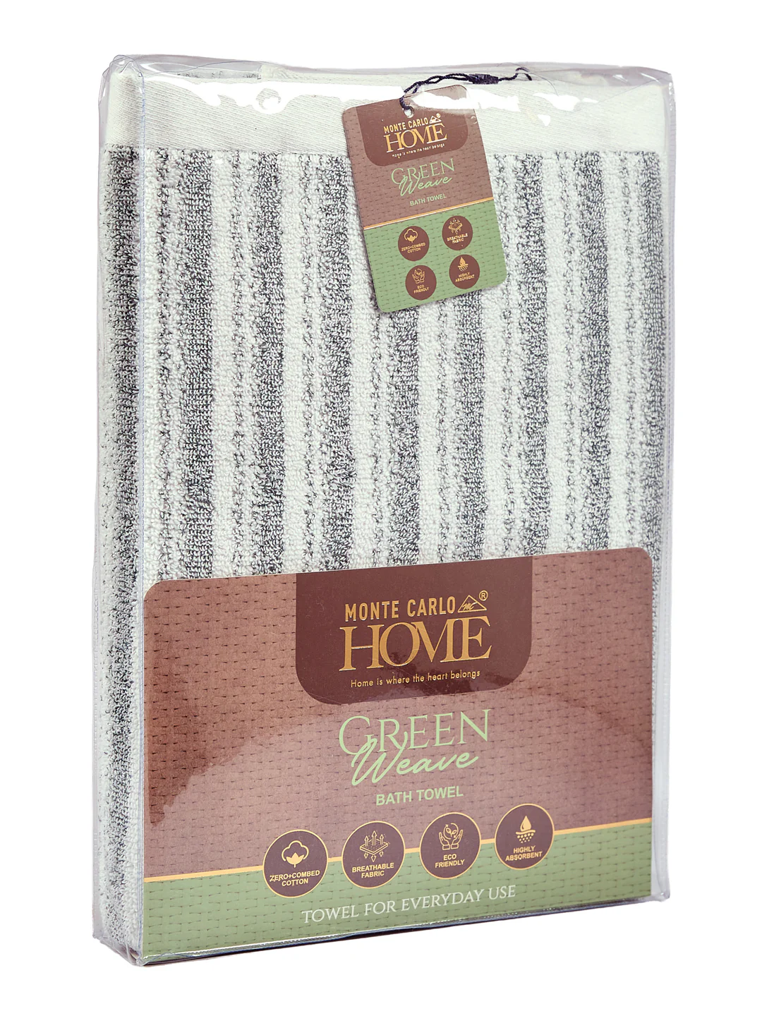 Premium Green & White Pure Cotton Self Design 500 GSM Bath Towel 1 Piece (Green Weave Collection) - Image 9