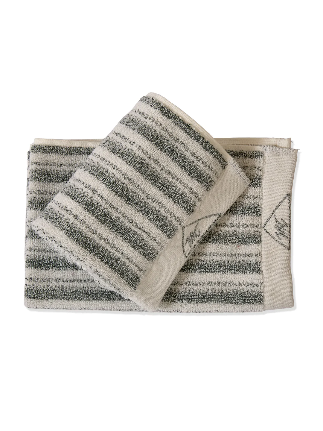 Premium Green & White Pure Cotton Self Design 500 GSM Hand Towel 2 Pc Set (Green Weave Collection) - Image 5