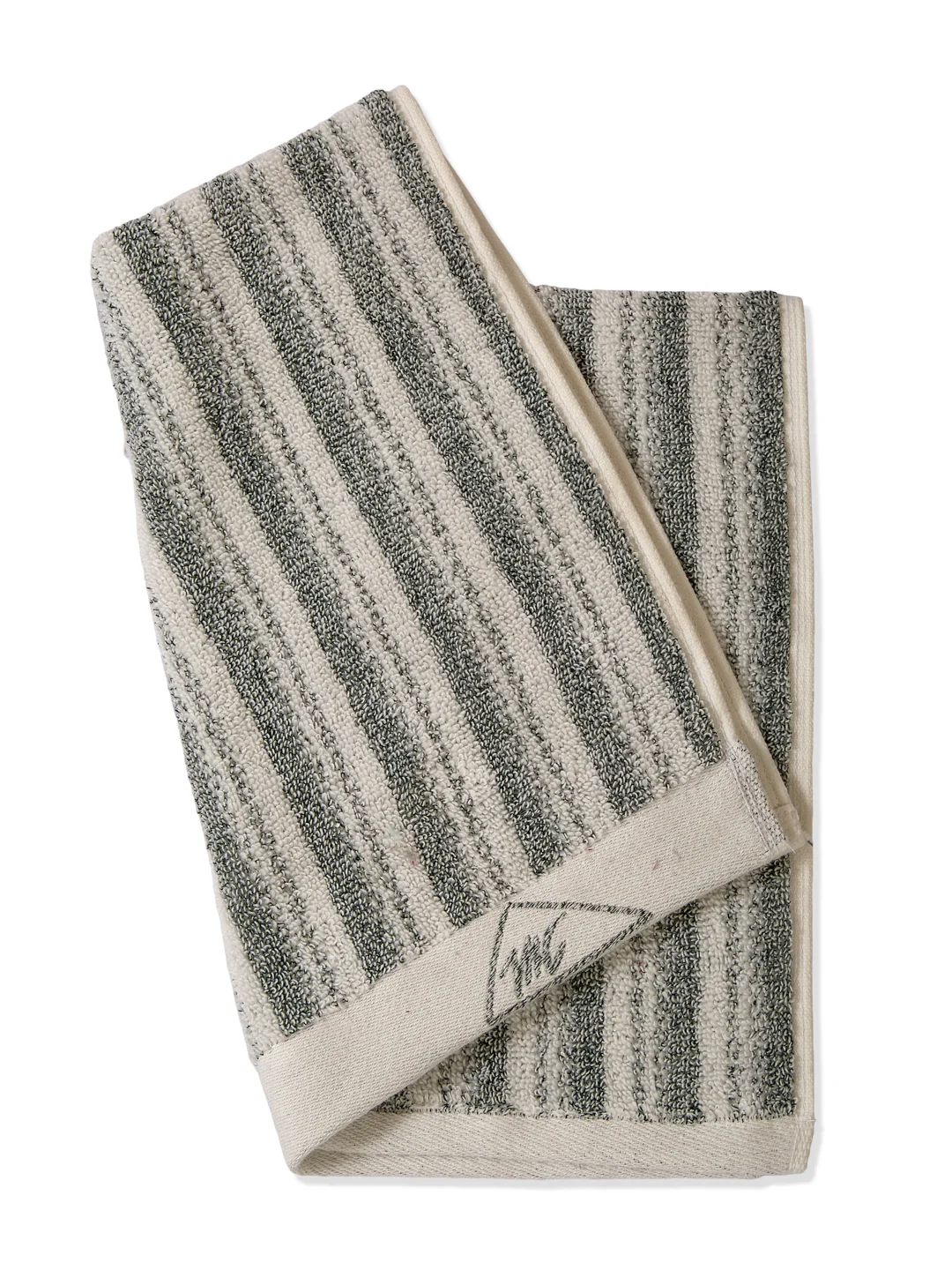 Premium Green & White Pure Cotton Self Design 500 GSM Hand Towel 2 Pc Set (Green Weave Collection) - Image 7