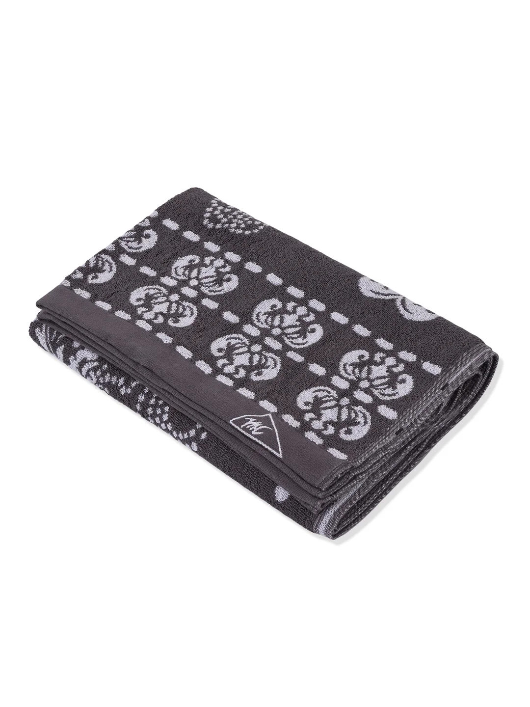 Premium Grey 100% Cotton Self Design 525 GSM Bath Towel Santorini 1 Pc Pvc Pack - Image 4