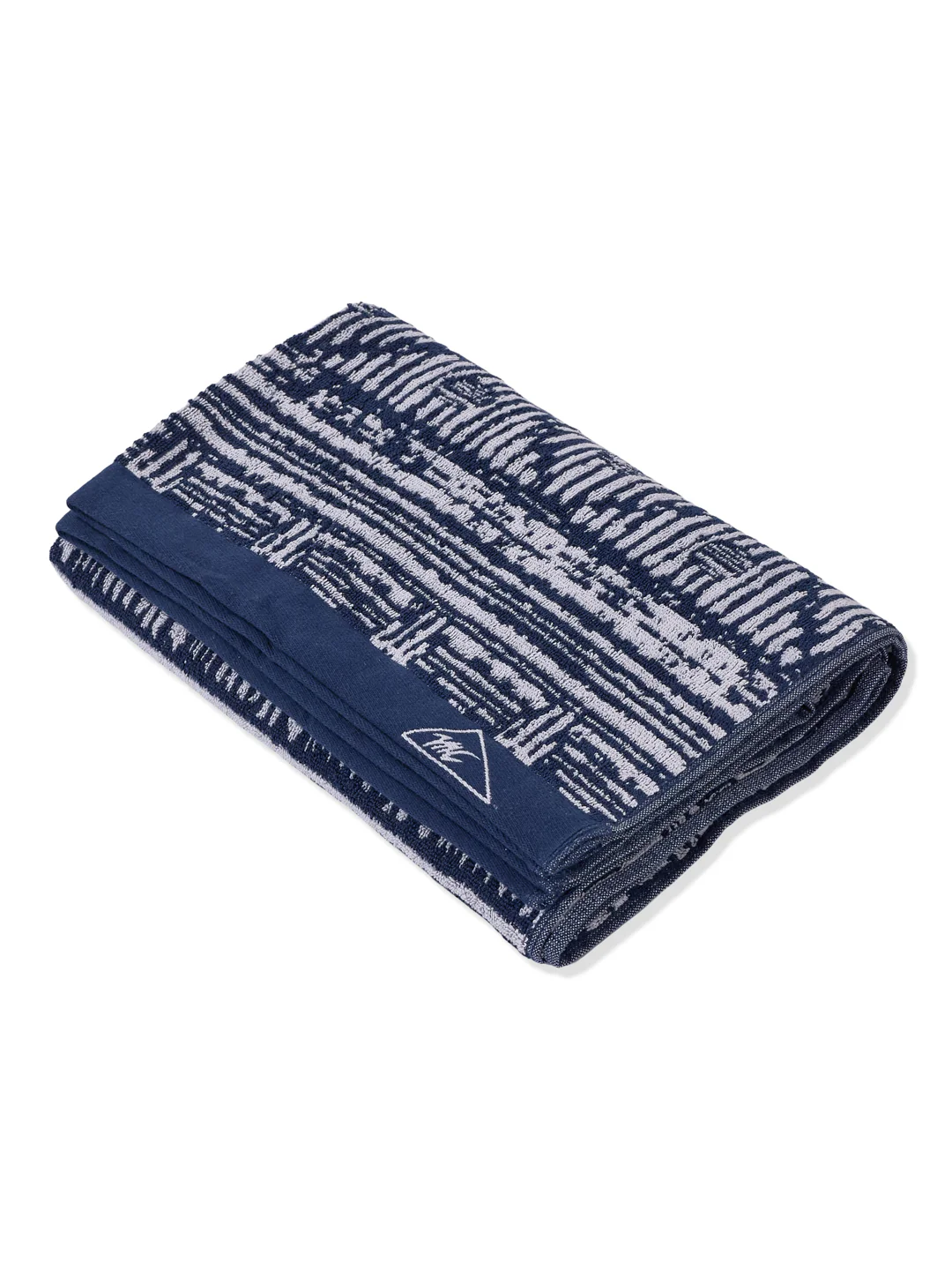 Premium Indigo Blue 100% Cotton Self Design 525 GSM Bath Towel Santorini 1 Pc Pvc Pack - Image 4