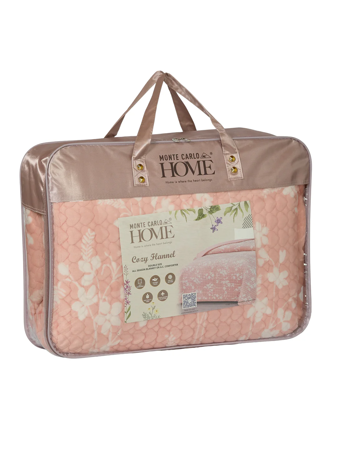 Premium Interlocking Motif Double Bed 3 Ply 200 GSM Comforter Cozy Flannel Collection Weight 2.8 kg - Image 12