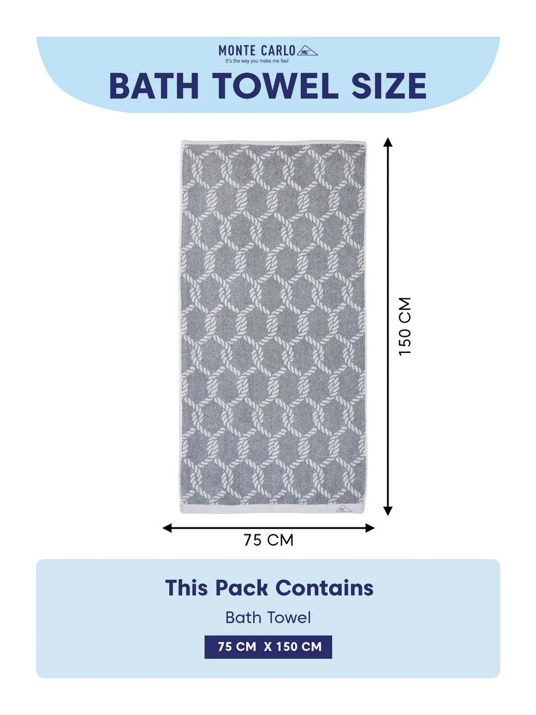 Premium Navy Blue & White Pure Cotton Self Design 500 GSM Bath Towel 1 Piece (Green Weave Collection) - Image 8
