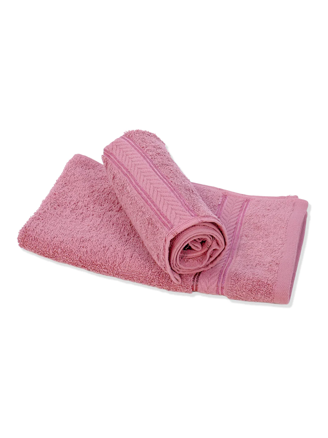 Premium Prism Pink 100% Cotton Solid 525 GSM Hand Towel Amber 2 Pc Set Pvc Pack - Image 5
