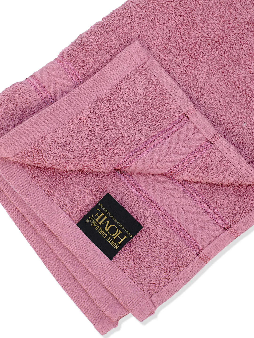 Premium Prism Pink 100% Cotton Solid 525 GSM Hand Towel Amber 2 Pc Set Pvc Pack - Image 8