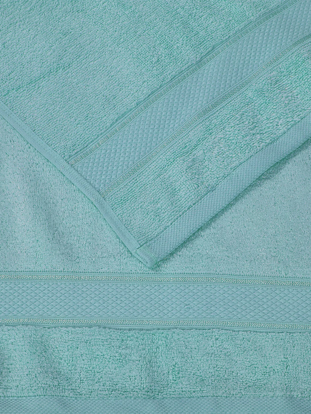 Premium Sea Green 100% Cotton Solid 525 GSM Hand Towel Amber 2 Pc Set Pvc Pack - Image 9