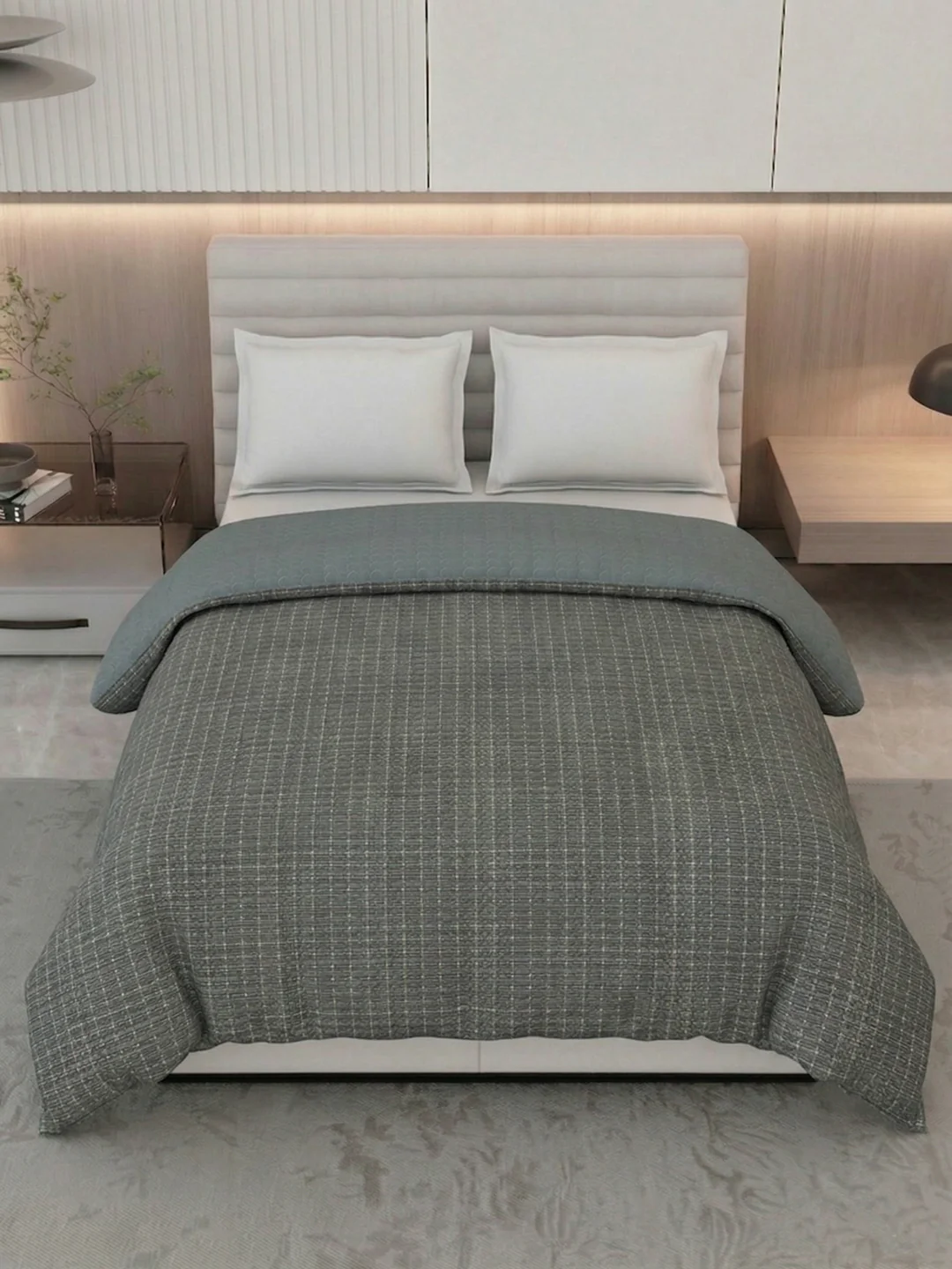 Premium Self Design Double Bed 3 Ply 200 GSM Comforter Cozy Flannel Collection Weight 2.8 kg - Image 4