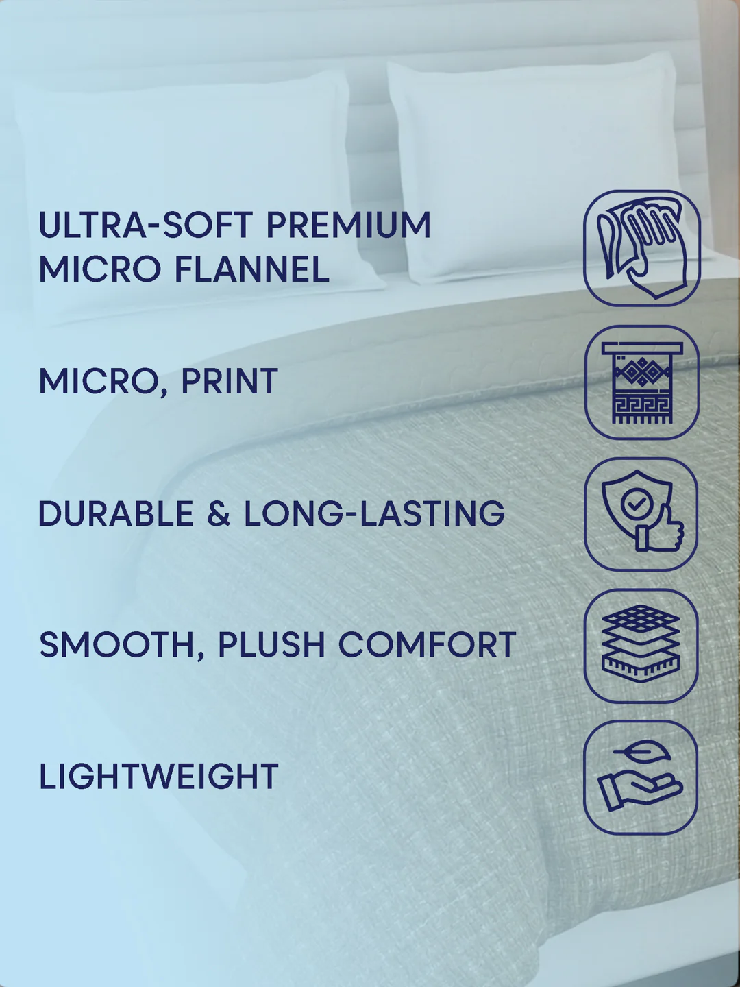 Premium Self Design Double Bed 3 Ply 200 GSM Comforter Cozy Flannel Collection Weight 2.8 kg - Image 11