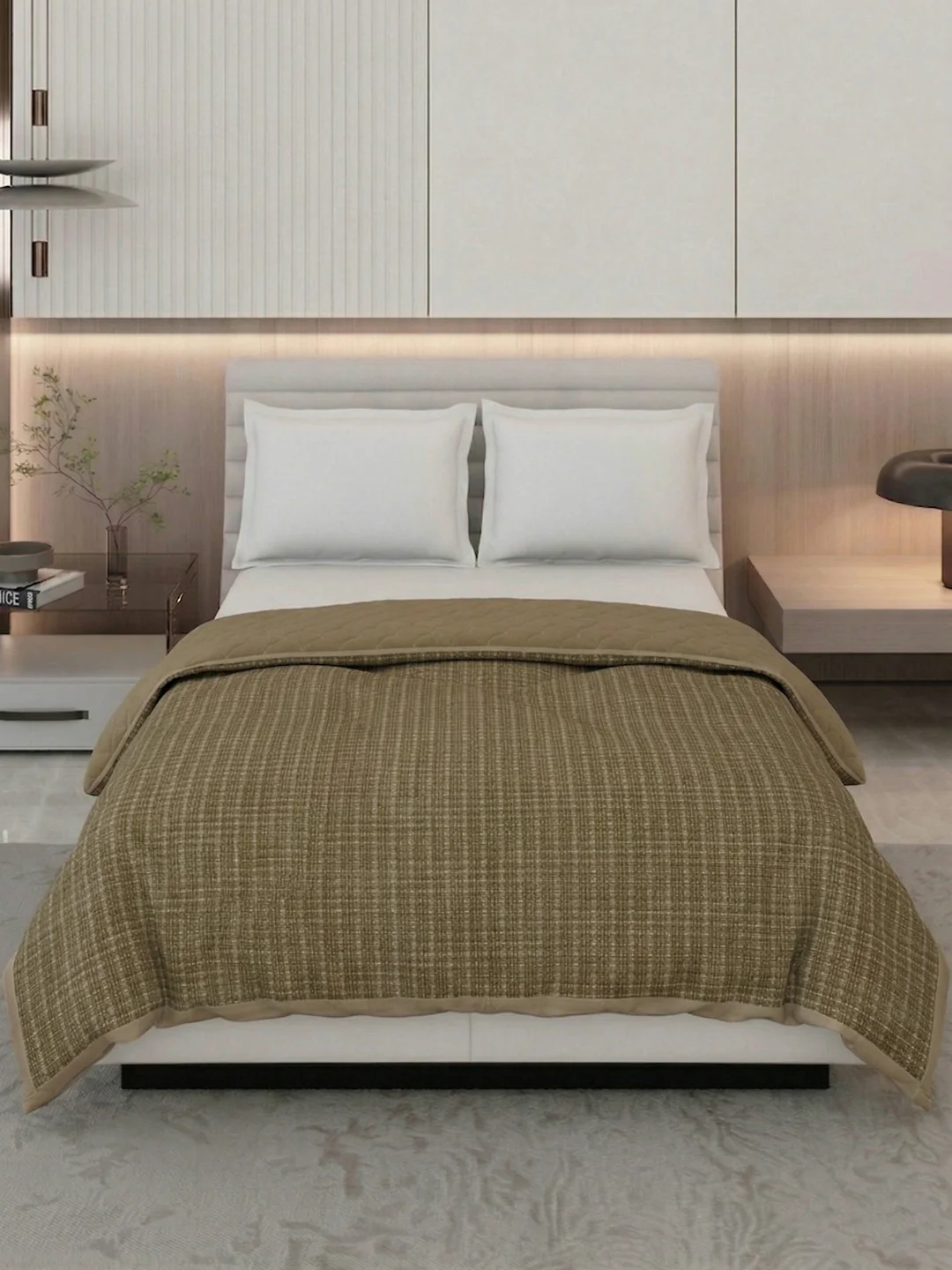 Premium Self Design Double Bed 3 Ply 200 GSM Comforter Cozy Flannel Collection Weight 2.8 kg - Image 3