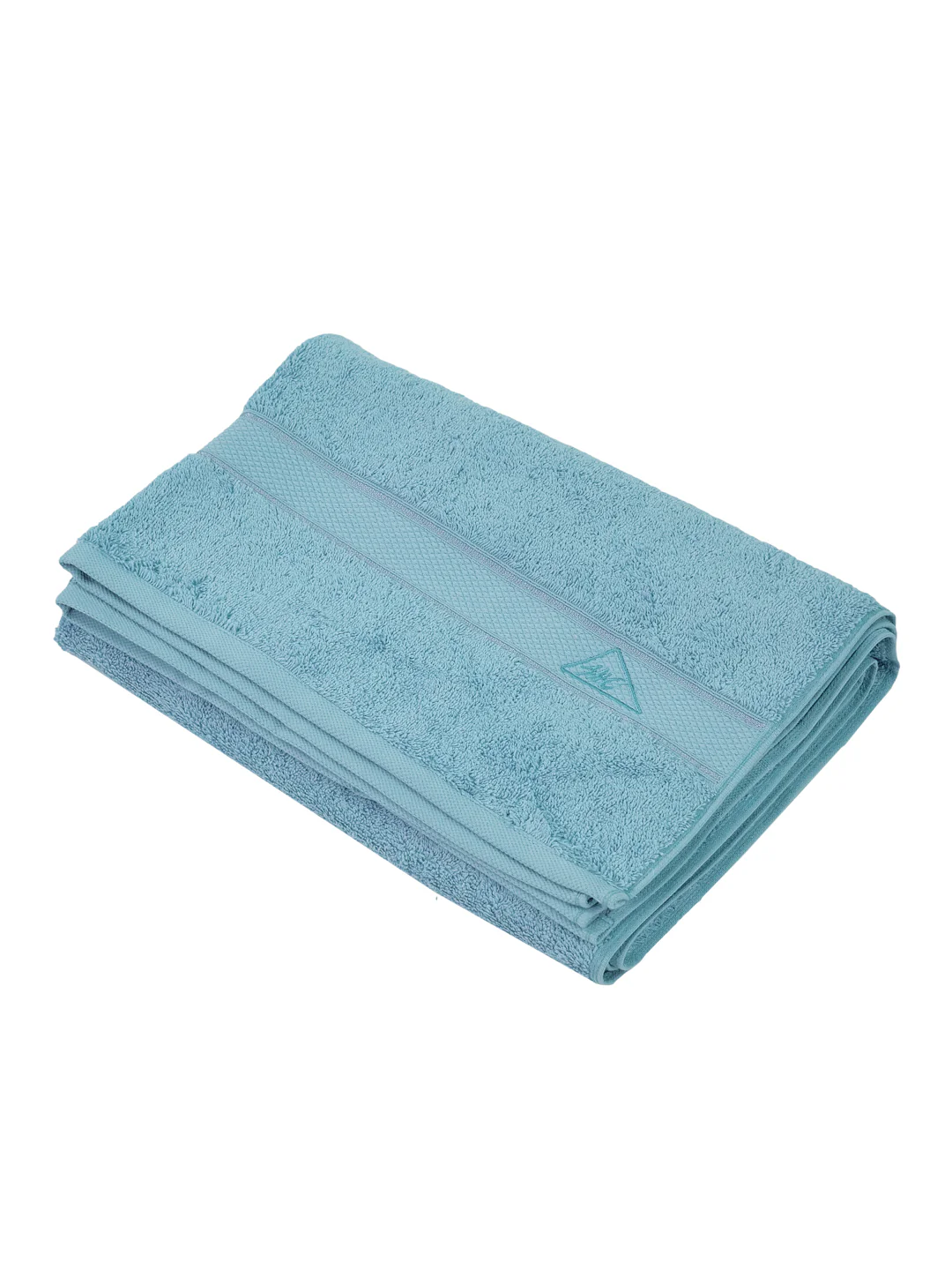 Premium Sky Blue 100% Cotton Solid 525 GSM Bath Towel Iris 1 Pc Pvc Pack - Image 4