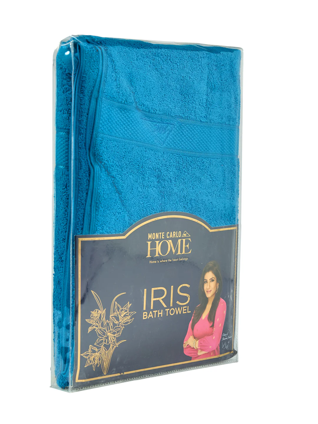 Premium Vivid Blue 100% Cotton Solid 525 GSM Bath Towel Iris 1 Pc Pvc Pack - Image 9