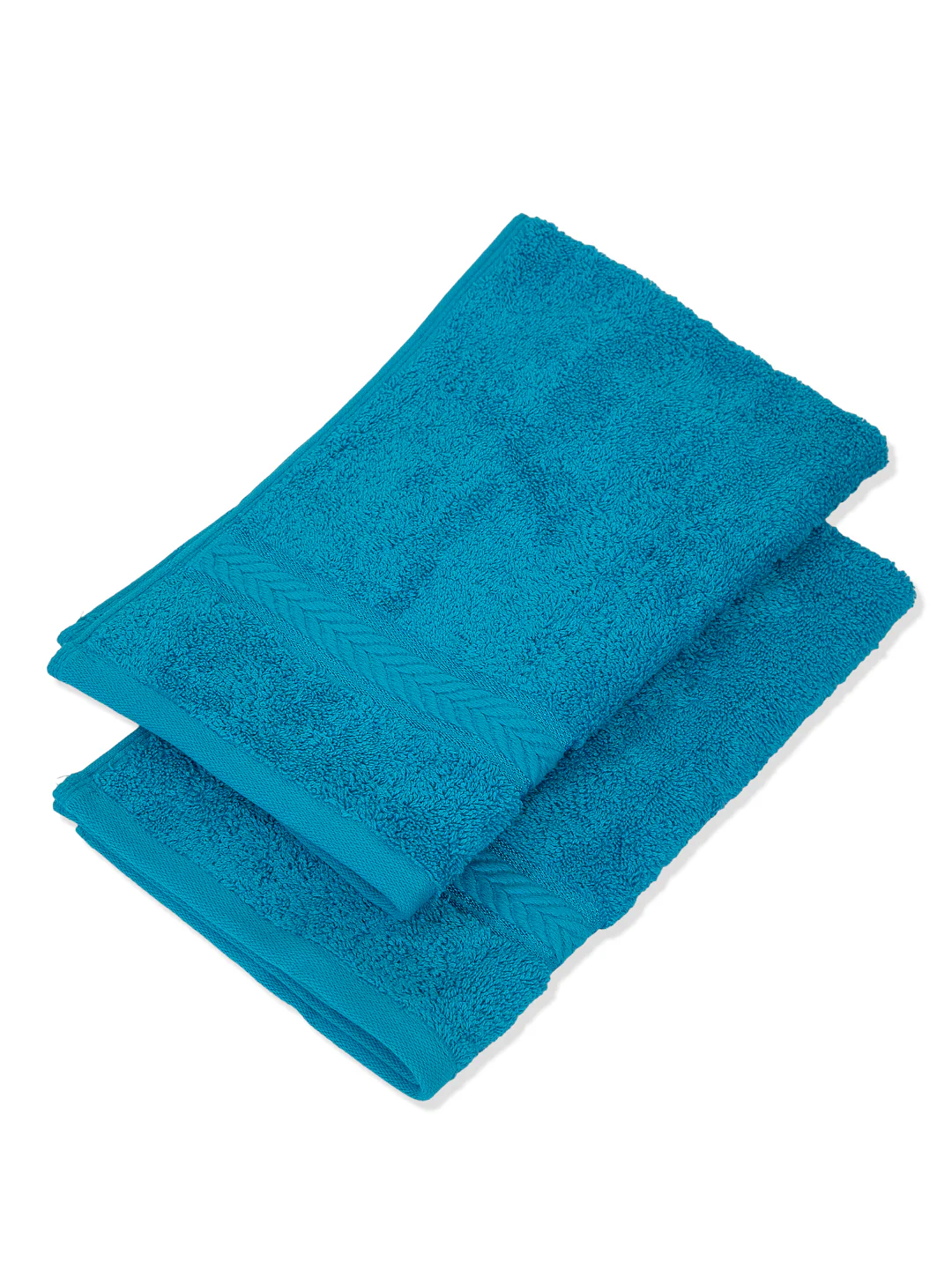 Premium Vivid Blue 100% Cotton Solid 525 GSM Hand Towel Amber 2 Pc Set Pvc Pack - Image 6