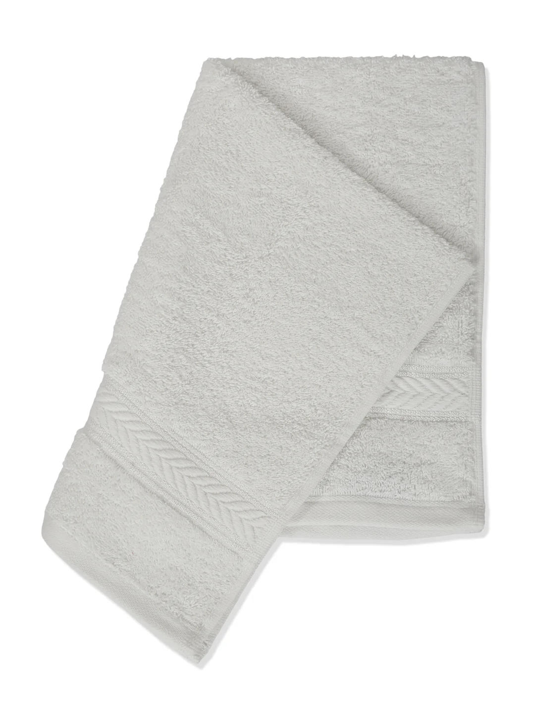 Premium White 100% Cotton Solid 525 GSM Hand Towel Amber 2 Pc Set Pvc Pack - Image 7