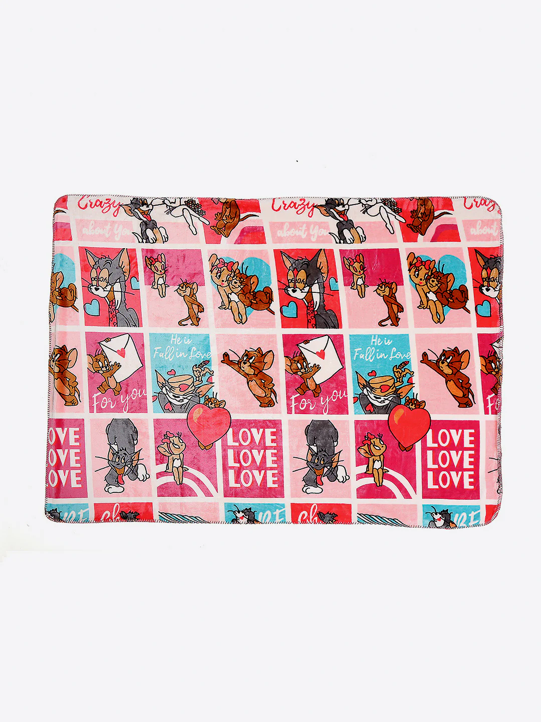 Tom and Jerry Panels Print Ultra Cozy Cartoon Network Pink Baby Blanket - Image 4