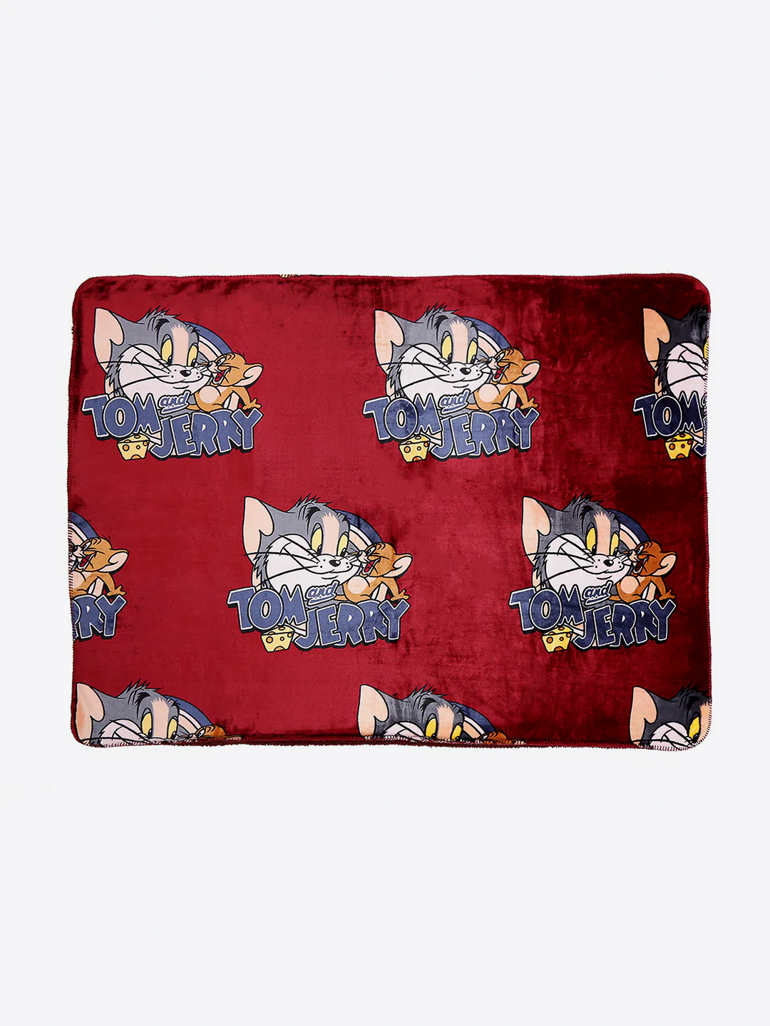 Tom and Jerry Print Soft Plush Cartoon Network Red Baby Blanket - Image 4