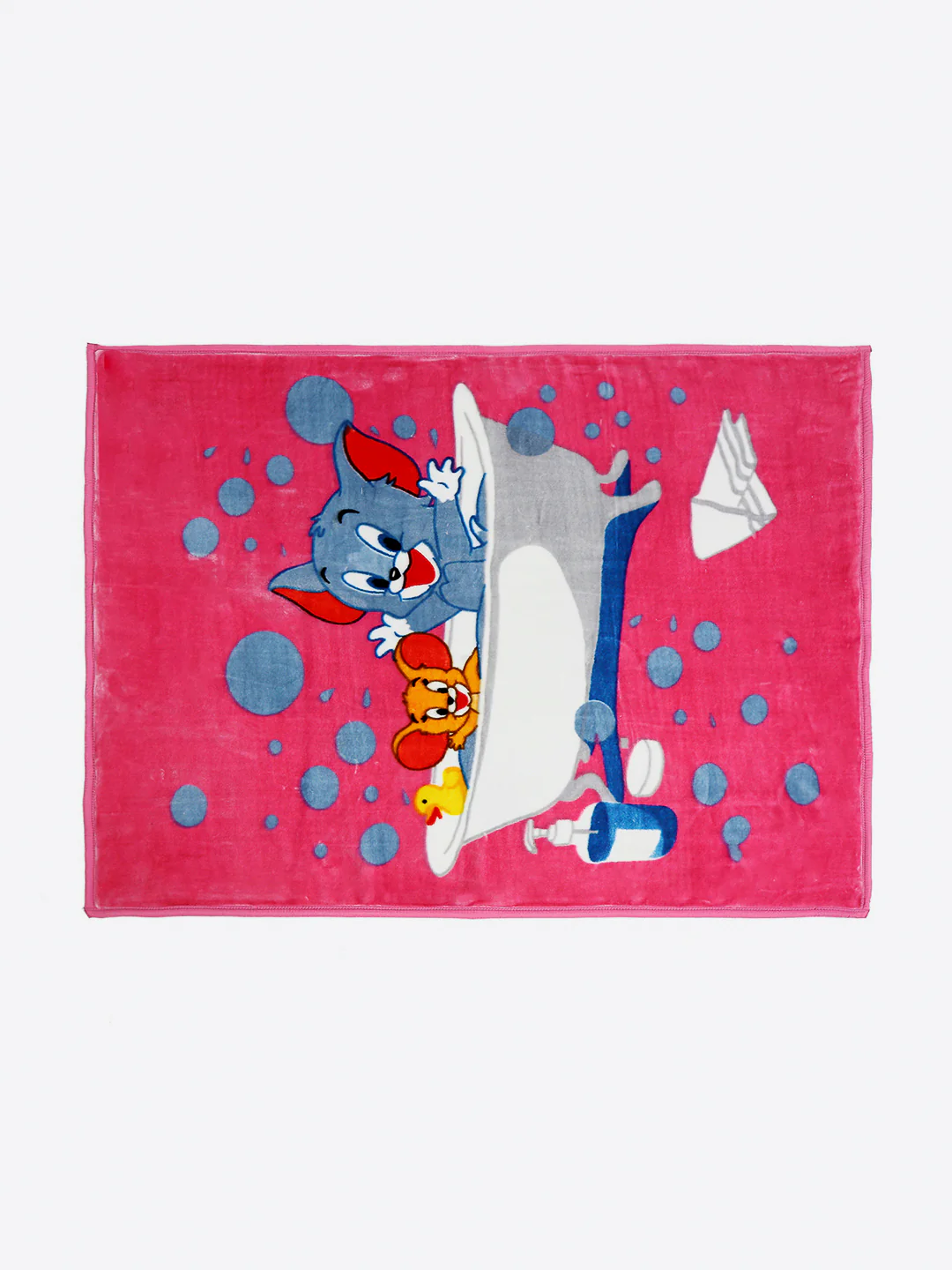 Tom and Jerry Printed Plush Cartoon Network Pink Baby Blanket - Image 4