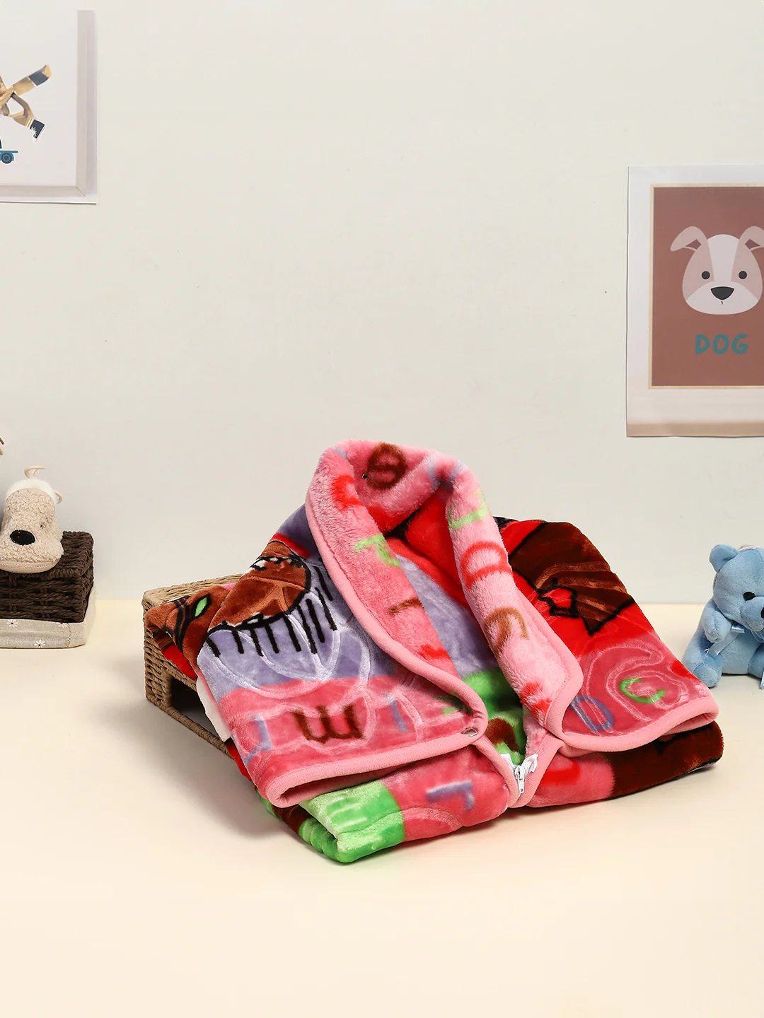 Printed Baby Blanket For Winter 1 Ply, 625 GSM, Weight 0.55 kg (Toddler) - Image 2