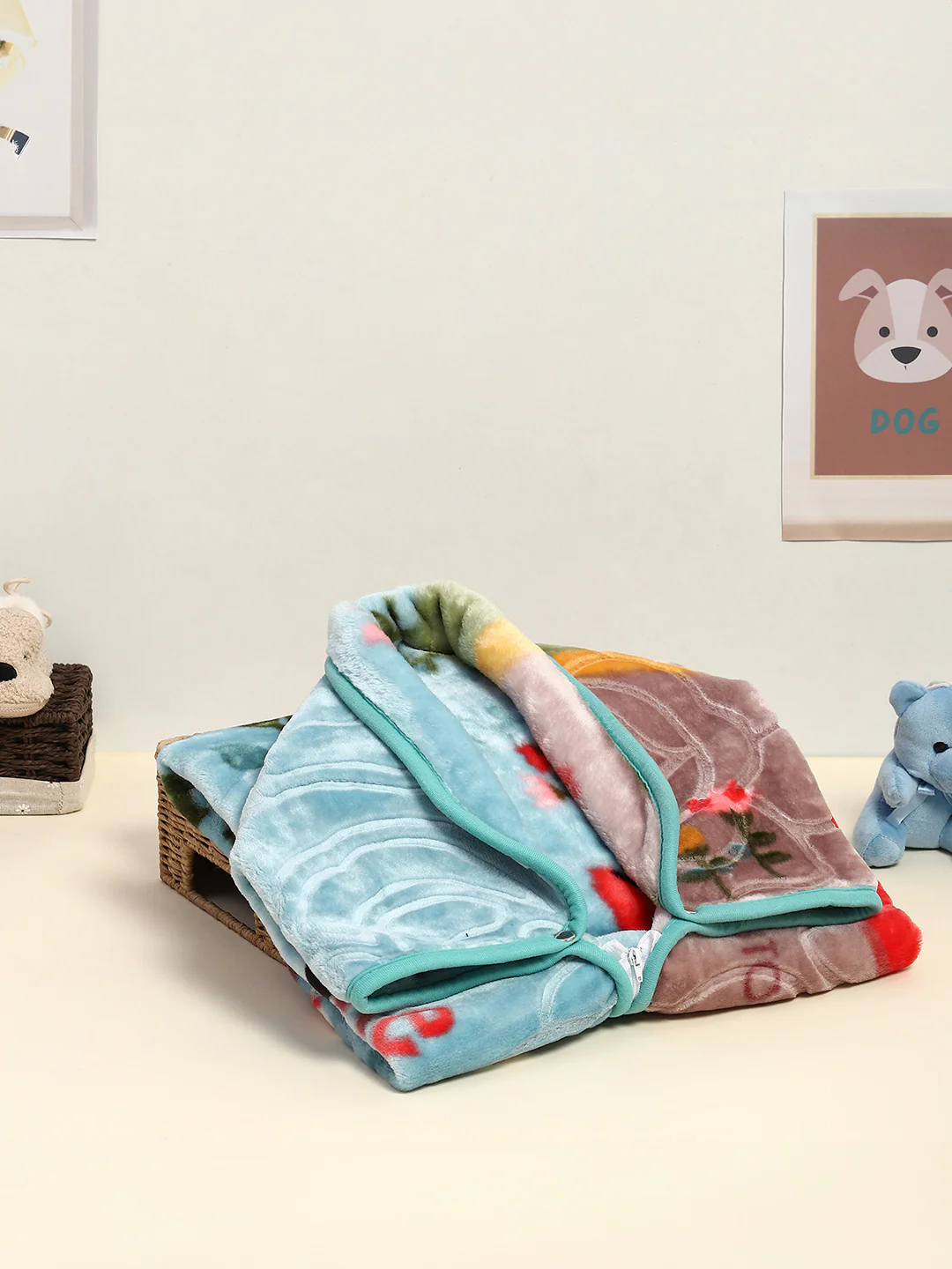 Printed Baby Blanket For Winter 1 Ply, 625 GSM, Weight 0.55 kg (Toddler) - Image 2