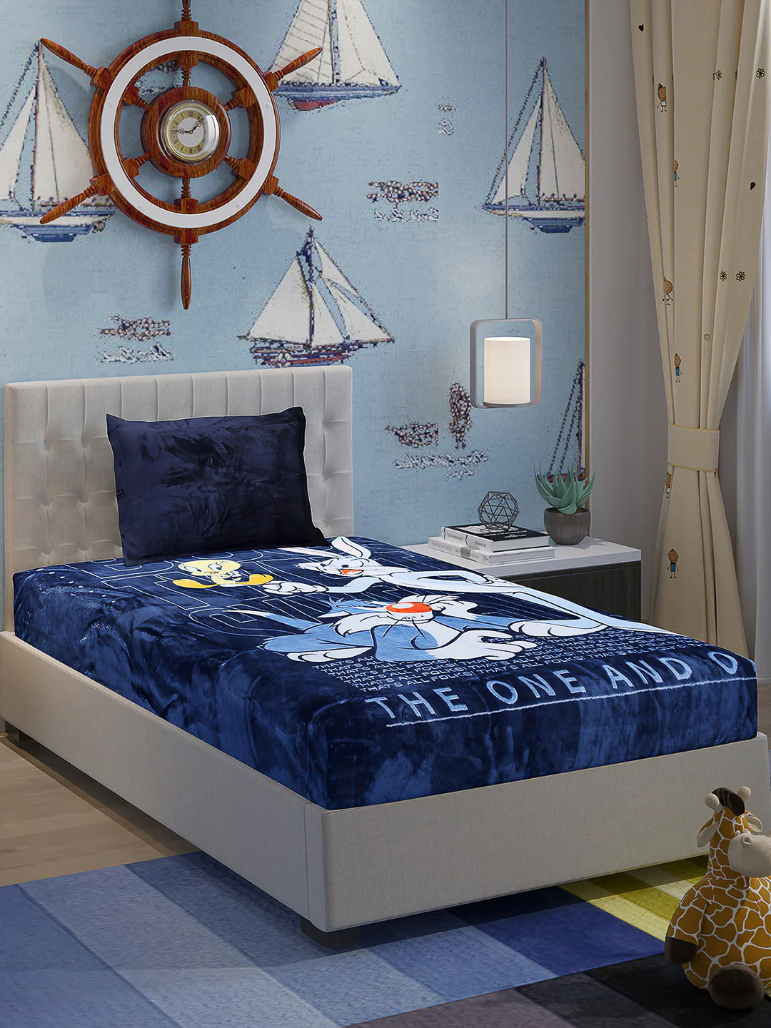 Printed Baby Winter Bedsheet 1 Ply, 370 GSM, 1.3 kg (Super Hero) - Image 4