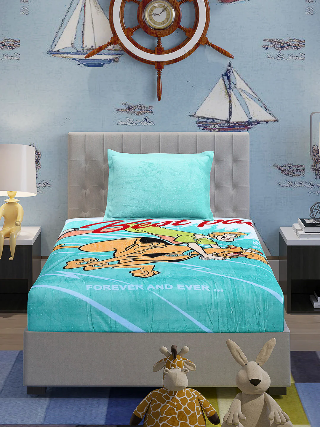 Printed Baby Winter Bedsheet 1 Ply, 370 GSM, 1.3 kg (Super Hero) - Image 3