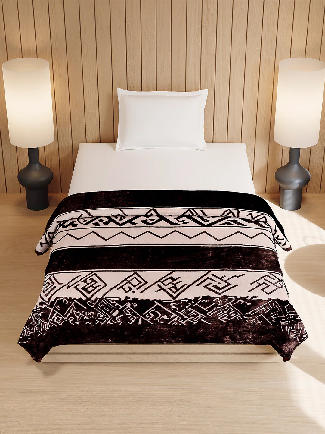 Printed Double Bed 1 Ply, 540 GSM Blanket for Winter - (Relation PVC) - Image 3