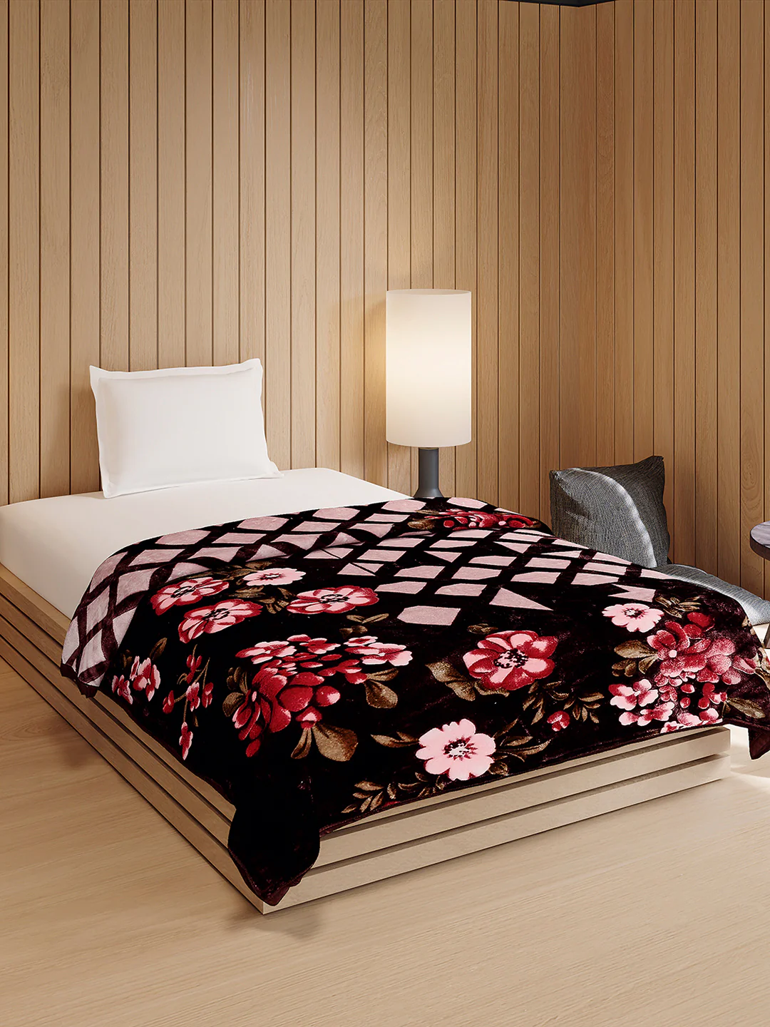 Printed Double Bed 1 Ply, 540 GSM Blanket for Winter - (Relation PVC) - Image 4