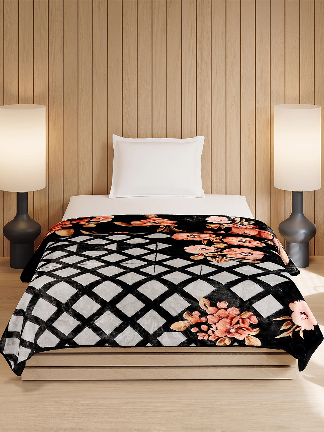 Printed Double Bed 1 Ply, 540 GSM Blanket for Winter - (Relation PVC) - Image 2