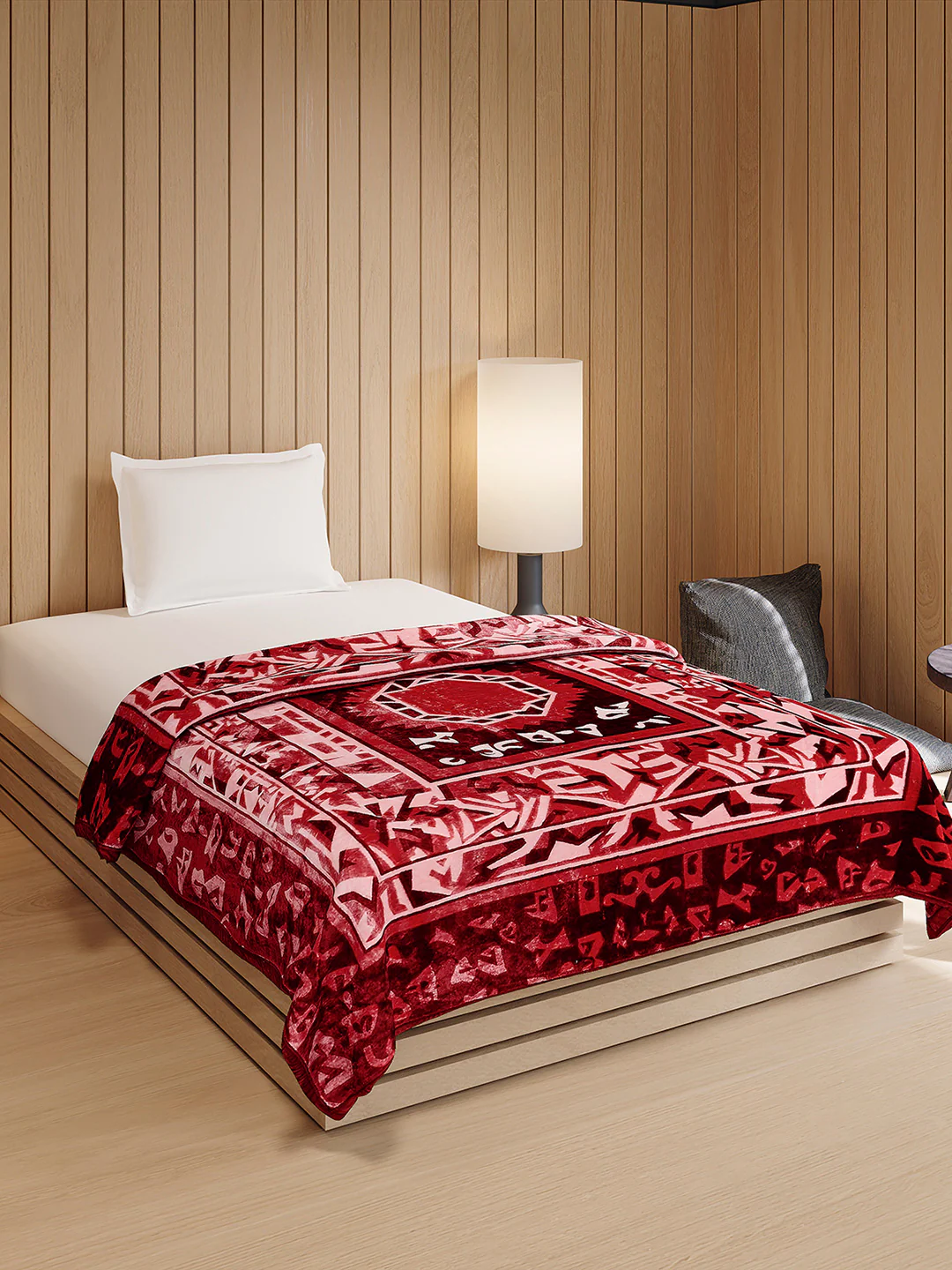 Printed Double Bed 1 Ply, 540 GSM Blanket for Winter - (Relation PVC) - Image 4
