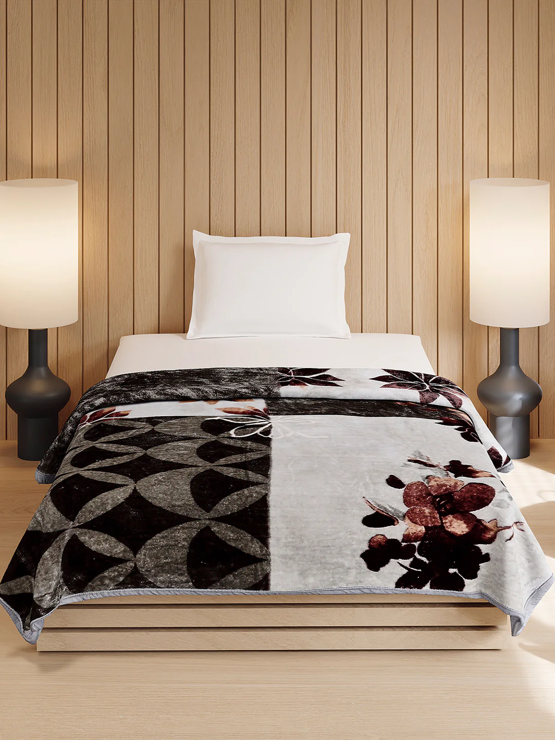 Printed Double Bed 1 Ply, 540 GSM Blanket for Winter - (Relation PVC) - Image 2