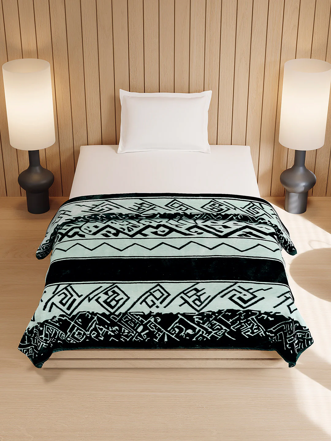 Printed Double Bed 1 Ply, 540 GSM Blanket for Winter - (Relation PVC) - Image 3