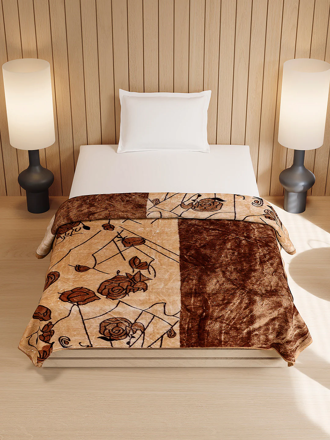 Printed Double Bed 1 Ply, 540 GSM Blanket for Winter - (Relation PVC) - Image 3